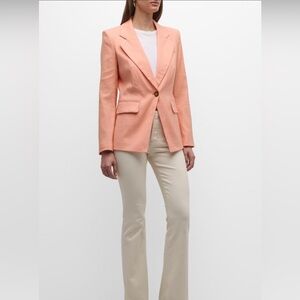 VERONICA BEARD Tyra Dickey Jacket Lion Crest Buttons Pink 8 MSRP $748